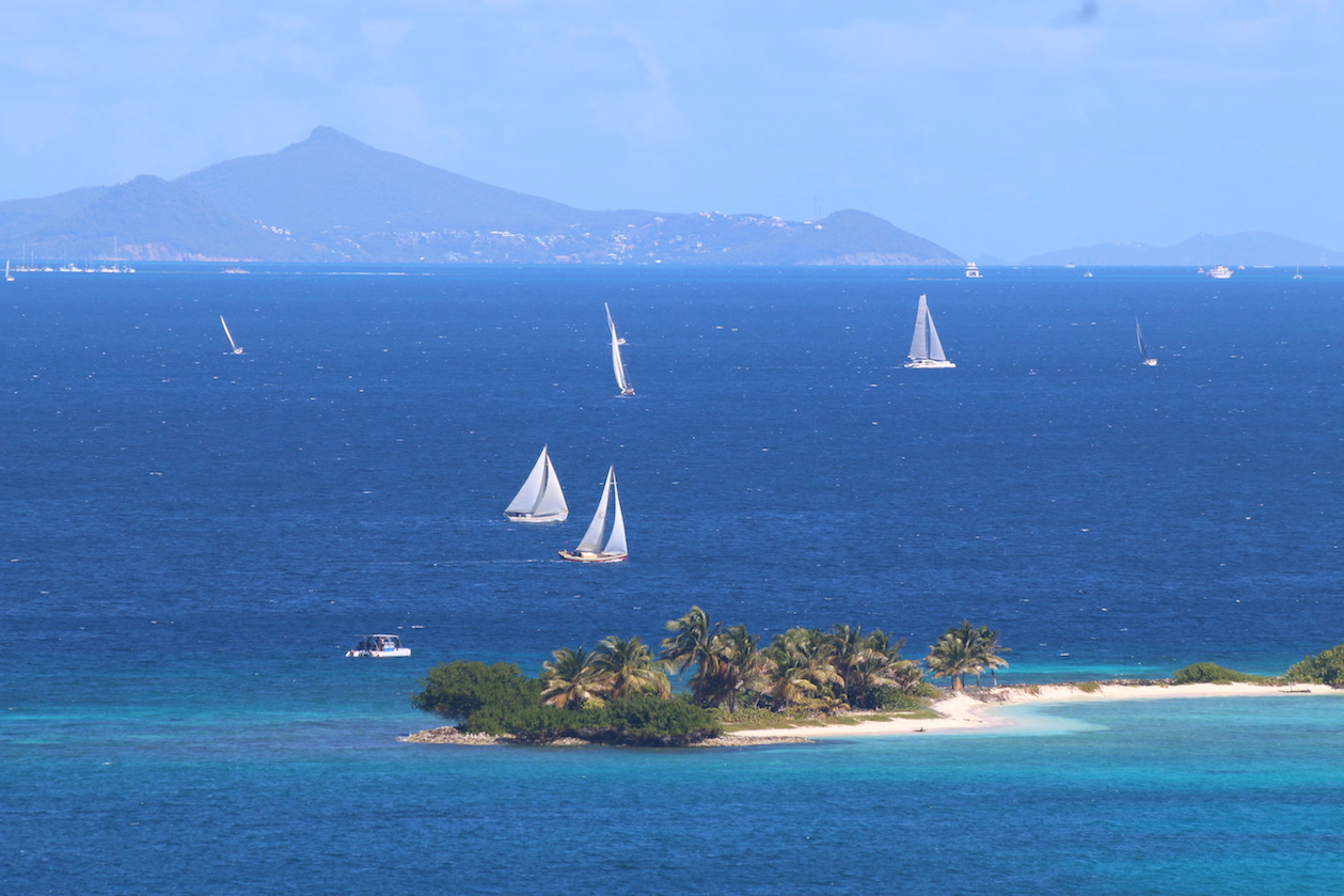 Racing near Sandy Island